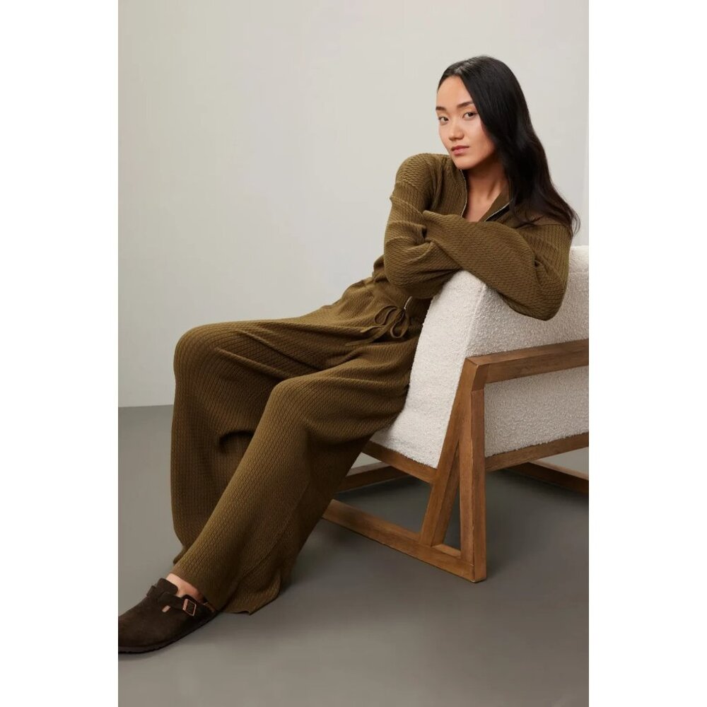 WeWoreWhat Relaxed Sweater Knit Green Jumpsuit Size S - Picture 6 of 16